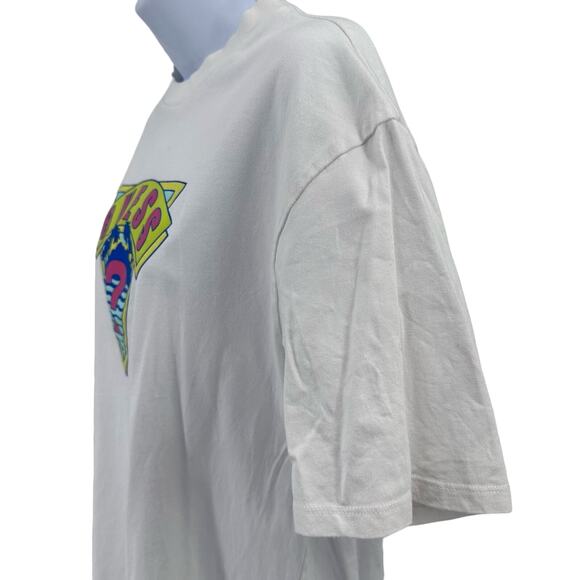 Guess Originals Classic Palm Tree Triangle T-shirt Men's S White Graphic Relaxed - Picture 5 of 12